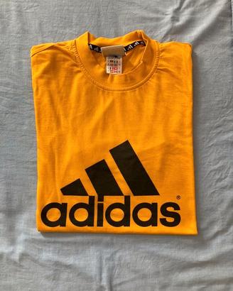 T-shirt Adidas maglietta giallo nero uomo cotone L