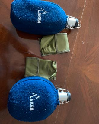 Borraccia per campeggio e piccolo porta oggetti