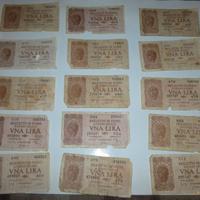 15 banconote da 1 lira.