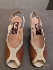 Sandali Susetta Beige e Marrone Cuoio