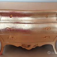 Trittico comò e comodini bombati