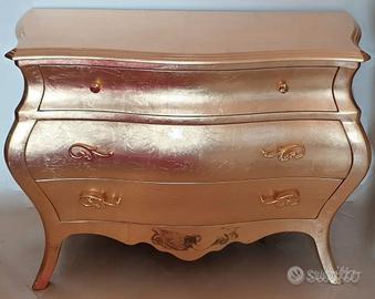 Trittico comò e comodini bombati