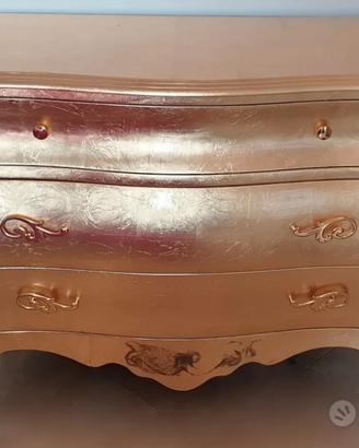 Trittico comò e comodini bombati