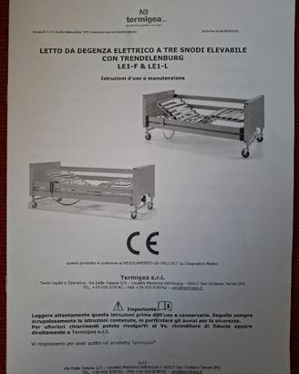 Letto da degenza elettrico