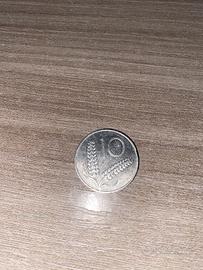 Moneta 10 lire Spiga di grano 1980