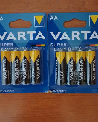 8 Batterie VARTA AA 1,5V 2Confezioni Zinco-Carbon