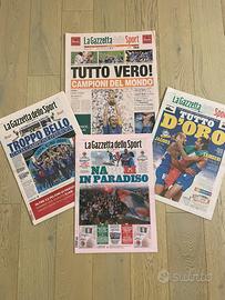 Prime pagine Gazzetta Sport – Trionfi italiani