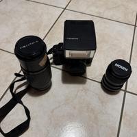 Pentax P30 + obbiettivi e flash