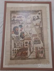 quadro con mappa su papiro antico Egitto