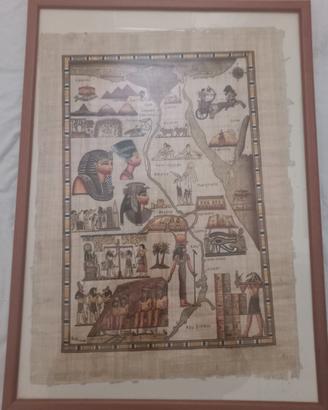 quadro con mappa su papiro antico Egitto