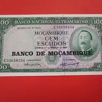 Banconota 100 Escudos Mozambico colonia portoghese
