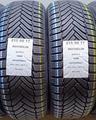 4 GOMME 215 60 17 MICHELIN INV RIF4505