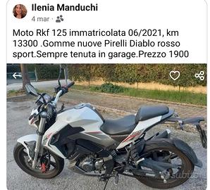 moto  Rkf 125 usata come nuova