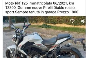 moto  Rkf 125 usata come nuova