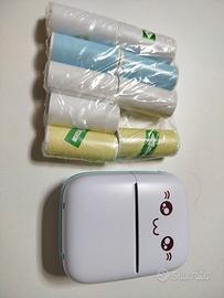 Stampante termica + 9 rotoli di carta misti. 