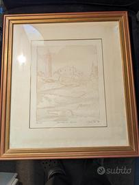 Quadro S. Braido castello di Udine numerato 86/100