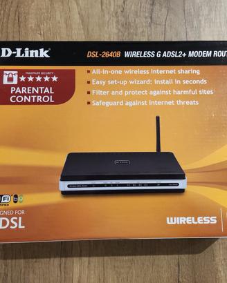 D-Link DSL-2640B Modem/Router Wireless G ADSL2+