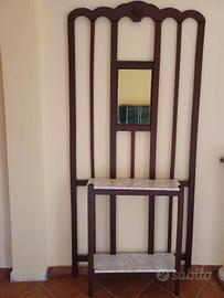 Mobile ingresso antico con 2 mensole in marmo 