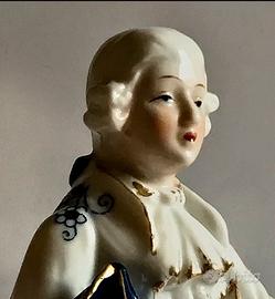 Statua marchio Capodimonte scultura fine biscuit