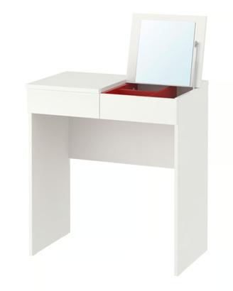 Specchiera Ikea Brimnes toeletta bianco 70x42 
