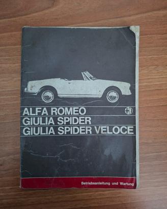 Alfa Romeo Giulia Spider V uso e manutenzione 