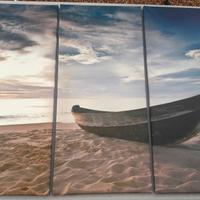 QUADRO Stampa Tela CANVAS Paesaggi Mare Barche