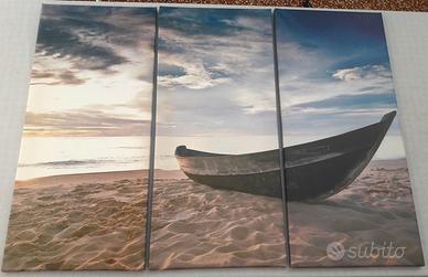 QUADRO Stampa Tela CANVAS Paesaggi Mare Barche
