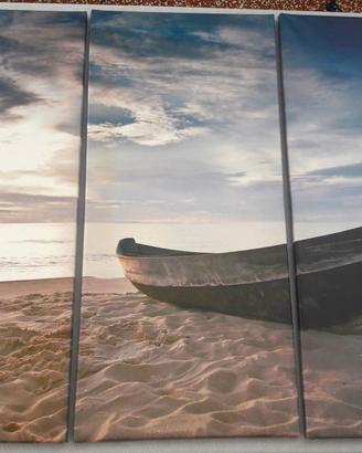 QUADRO Stampa Tela CANVAS Paesaggi Mare Barche