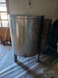 botte acciaio inox 6 quintali 