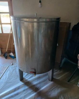 botte acciaio inox 6 quintali 