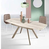 TAVOLO IKONE TERENCE TRAVERTINO 90X140 ALL. 210