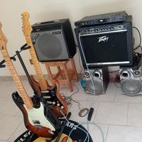 amplificatori chitarra Fender 25watt Peavey 65watt