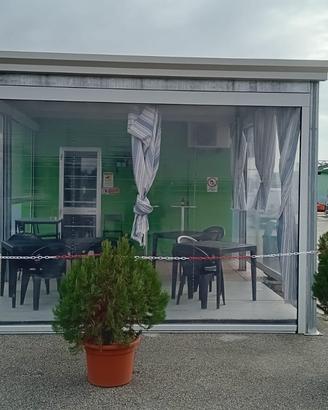 Tettoia 5x4 m con tende