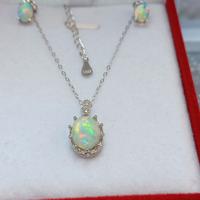 orecchini e collana opale australiano argento925 