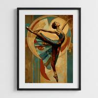 Poster Ballerina Art Nouveau Liberty A3 29,7x42cm