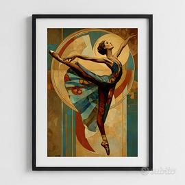 Poster Ballerina Art Nouveau Liberty A3 29,7x42cm