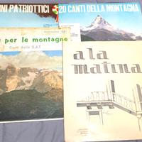 Lotto 4 vinili di canti della montagna e alpini 