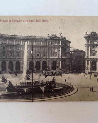 Cartolina Roma anni ‘30 senza bollo piazza Esedra