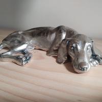 Fermacarte in peltro - cane