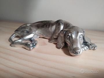 Fermacarte in peltro - cane