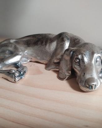 Fermacarte in peltro - cane