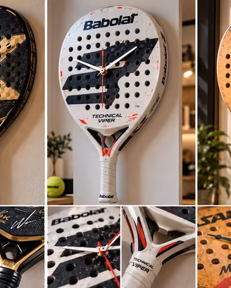 Padel time idea dono natale racc9hetta da parete