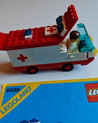 LEGO Town 6688 Ambulance 1985 Completo + Rit. box