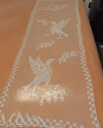 tenda lunga 160x50 in merletto di cotone 