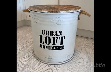 Pouf barile stile industriale NUOVO