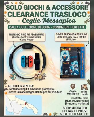 Nintendo ring fit + cover ps5