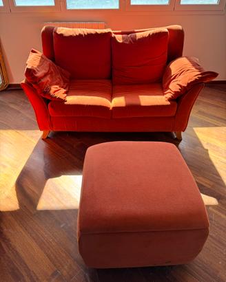 Set 2 divanetti e puff in tessuto lavabile