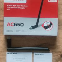 AC650 High Gain Wireless Dual Band USB Adapter