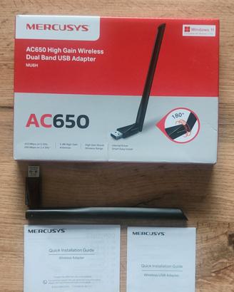AC650 High Gain Wireless Dual Band USB Adapter