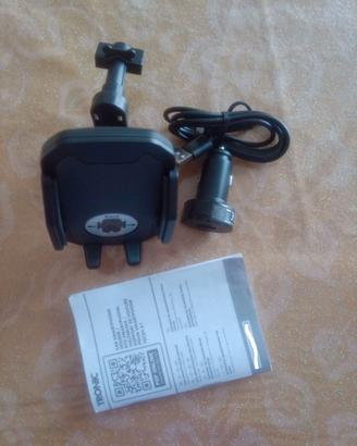 Tronic  supporto smartphone auto USB ricarica
